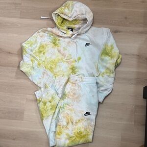 Custom Nike Pastel Tie-Dye Hoodie and Joggers